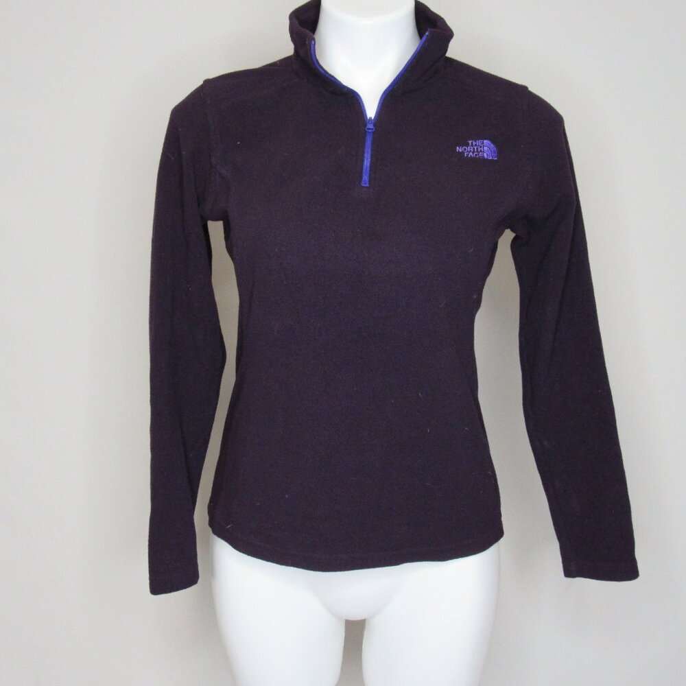 The North Face Purple Fleece GLACIER 1/4 Zip Pullover Top Women's S Small - Picture 5 of 8